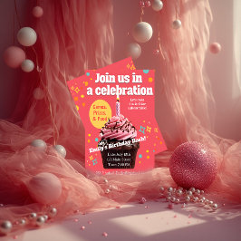 Birthday Bash! Celebration Design – Party Gift 招待状