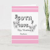 Birthday Bash Personalized 50th milestone birthday カード (正面)