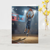 Birthday Basketball Player Number 67 カード (黄色い花)