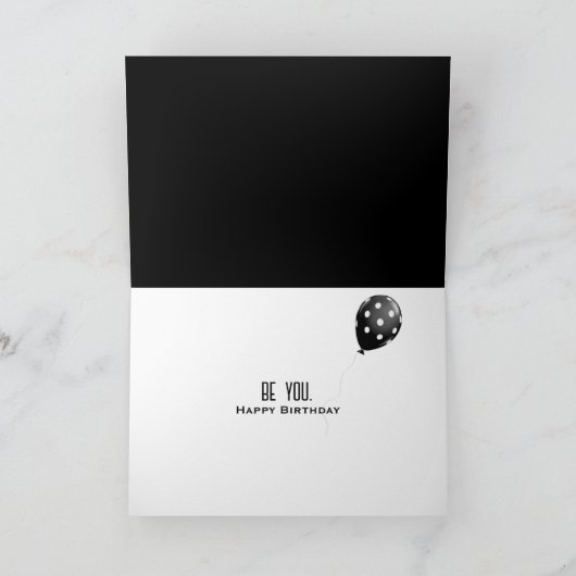 Birthday Be Kind Word Cloud カード (内部)