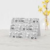 Birthday Be Kind Word Cloud カード (黄色い花)
