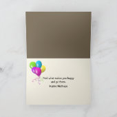 Birthday Bear Riding on a Carousel カード (内部)