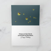Birthday Bear with Raccoon and Fireflies カード (内部)