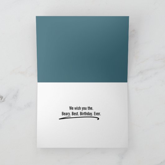 Birthday Bears Roasting Marshmallows カード (内部)