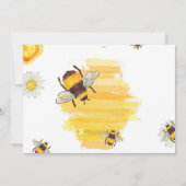 Birthday Bee Honey Girl First Photo 招待状 (裏面)