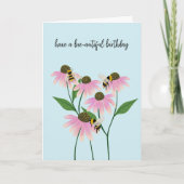 Birthday Bees and Cone Flowers カード (正面)