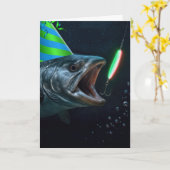 Birthday Big Fish with Neon Lure カード (黄色い花)
