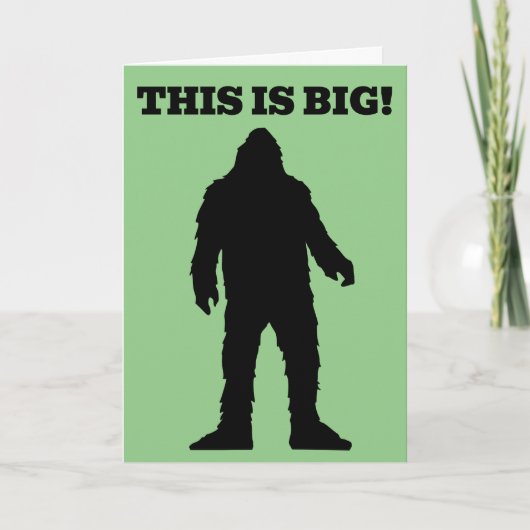 BIRTHDAY BIGFOOT FUNNY BIG Greeting Card カード (正面)