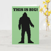 BIRTHDAY BIGFOOT FUNNY BIG Greeting Card カード (黄色い花)