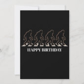 Birthday Bigfoot Silhouette Crossing Street Funny  招待状 (正面)