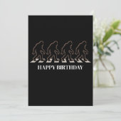Birthday Bigfoot Silhouette Crossing Street Funny  招待状 (スタンド正面)