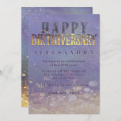 Birthday Birthiversary Unique Party Event 招待状 (正面/裏面)