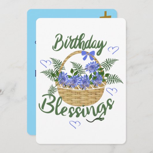 Birthday Blessings シーズンカード (正面/裏面)