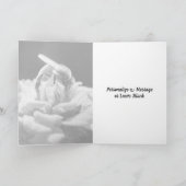 Birthday Blessings Honeybee on Pink Zinnia Flower カード (内部)