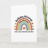 Birthday blessings - keep blooming design カード (正面)