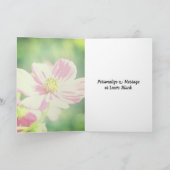 Birthday Blessings Pink Floral Happy Birthday  カード (内部)