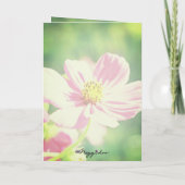 Birthday Blessings Pink Floral Happy Birthday  カード (裏面)