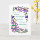 Birthday Blessings Scripture Numbers 6:24-26 カード (黄色い花)