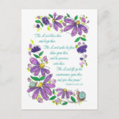 Birthday Blessings Scripture Numbers 6:24-26 ポストカード (正面)