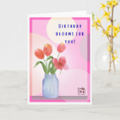 Birthday Blooms Card カード (黄色い花)