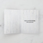 Birthday Blue Jeans Pot With Tulips カード (内部)