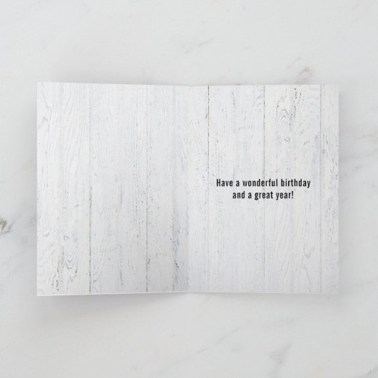 Birthday Blue Jeans Pot With Tulips カード (内部)