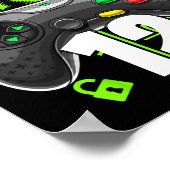Birthday Boy 12 Video Game Controller Gamer 12th B ポスター (角)