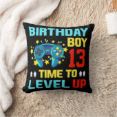 Birthday Boy 13  13 Year Old Video Games Gift Kids クッション (ブランケット)