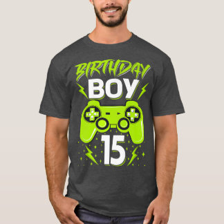 Birthday Boy 15 Video Game Controller Gamer 15th B Tシャツ