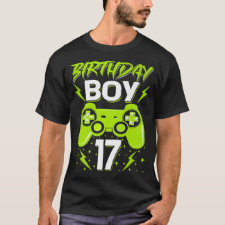 Birthday Boy 17 Video Game Controller Gamer 17th B Tシャツ