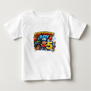 Birthday Boy 5 トドラーTシャツ – かわいいキャラクターの5歳 ベビーTシャツ