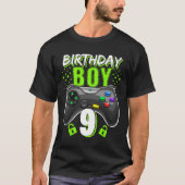 Birthday Boy 9 Video Game Controller Gamer 9th Bir Tシャツ (正面)