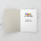 Birthday Boy and Girl With Tin Can Telephone カード (内部)