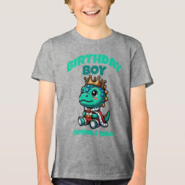Birthday Boy Dinosaur T-Shirt - Custom Age トライブレンドＴシャツ