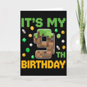Birthday Boy It's My 9th Birthday Gamer Pixel Numb カード (正面)