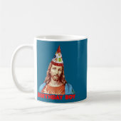 Birthday Boy Jesus Funny Christmas Party Hat Long  コーヒーマグカップ (左)