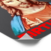 Birthday Boy Jesus Funny Christmas Party Hat Long ポスター (角)