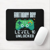 Birthday Boy Level 10 Unlocked Gamer Controller 10 マウスパッド (マウス)