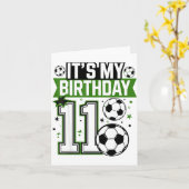 Birthday Boy Tees 11 Soccer Its My 11th Birthday B カード (黄色い花)