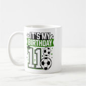 Birthday Boy Tees 11 Soccer Its My 11th Birthday B コーヒーマグカップ (左)