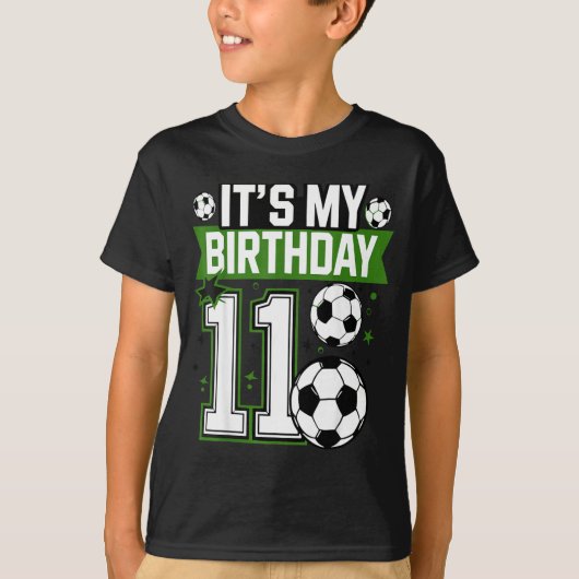 Birthday Boy Tees 11 Soccer Its My 11th Birthday B Tシャツ (正面)