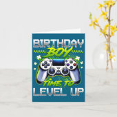 Birthday Boy Time To Level Up Video Game Birthday  カード (黄色い花)