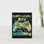 Birthday Boy Time To Level Up Video Game Birthday  カード (正面)