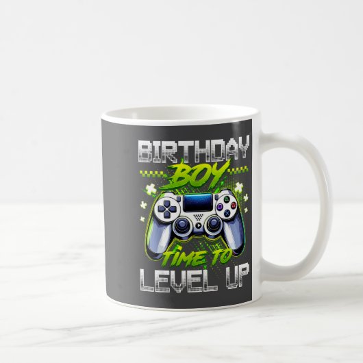 Birthday Boy Time To Level Up Video Game Birthday  コーヒーマグカップ (右)
