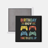 Birthday Boy Time To Level Up Video Game Birthday マグネット (正面/裏面)