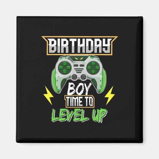 Birthday Boy Time To Level Up Video Game Birthday  マグネット (正面)