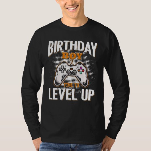 Birthday Boy Time to Level Up Video Game Birthday  Tシャツ (正面)