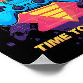 Birthday Boy Time To Level Up Video Game Gamer Gra ポスター (角)