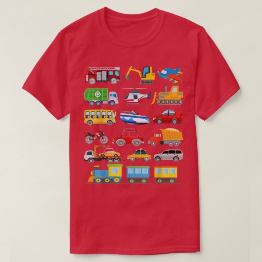 Birthday Boy Train Car Fire Truck Airplane Bus,Exc Tシャツ (デザイン正面)