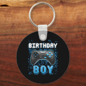 Birthday Boy Video Game Controller Birthday Gamer  キーホルダー (正面)